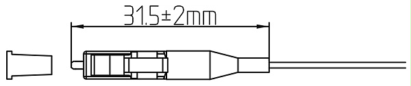 LC 0.9mm SX 光纤连接器